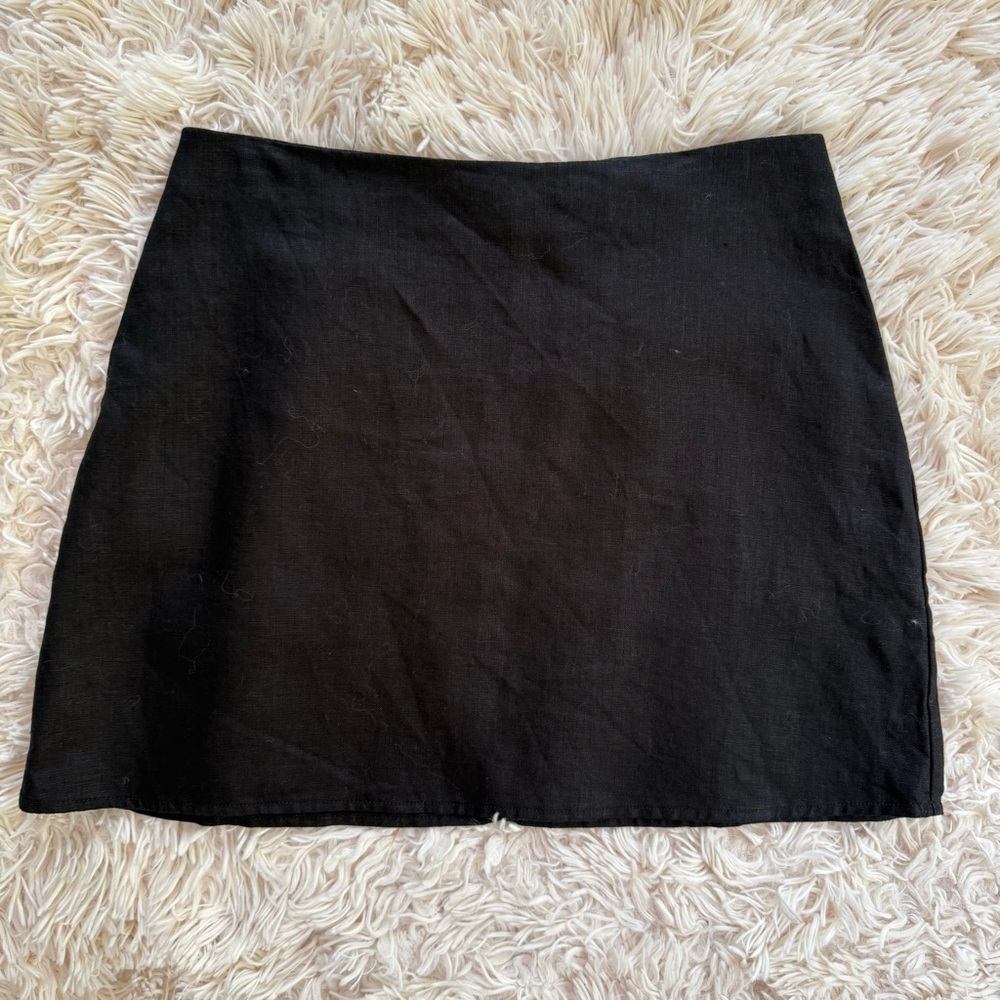 Reformation Black Mini Skirt